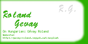 roland gevay business card