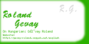 roland gevay business card